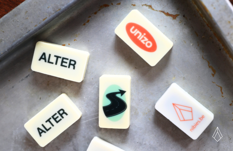Losse pralines met logo