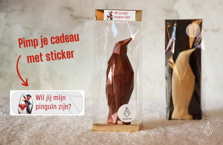 Pinguïn met sticker